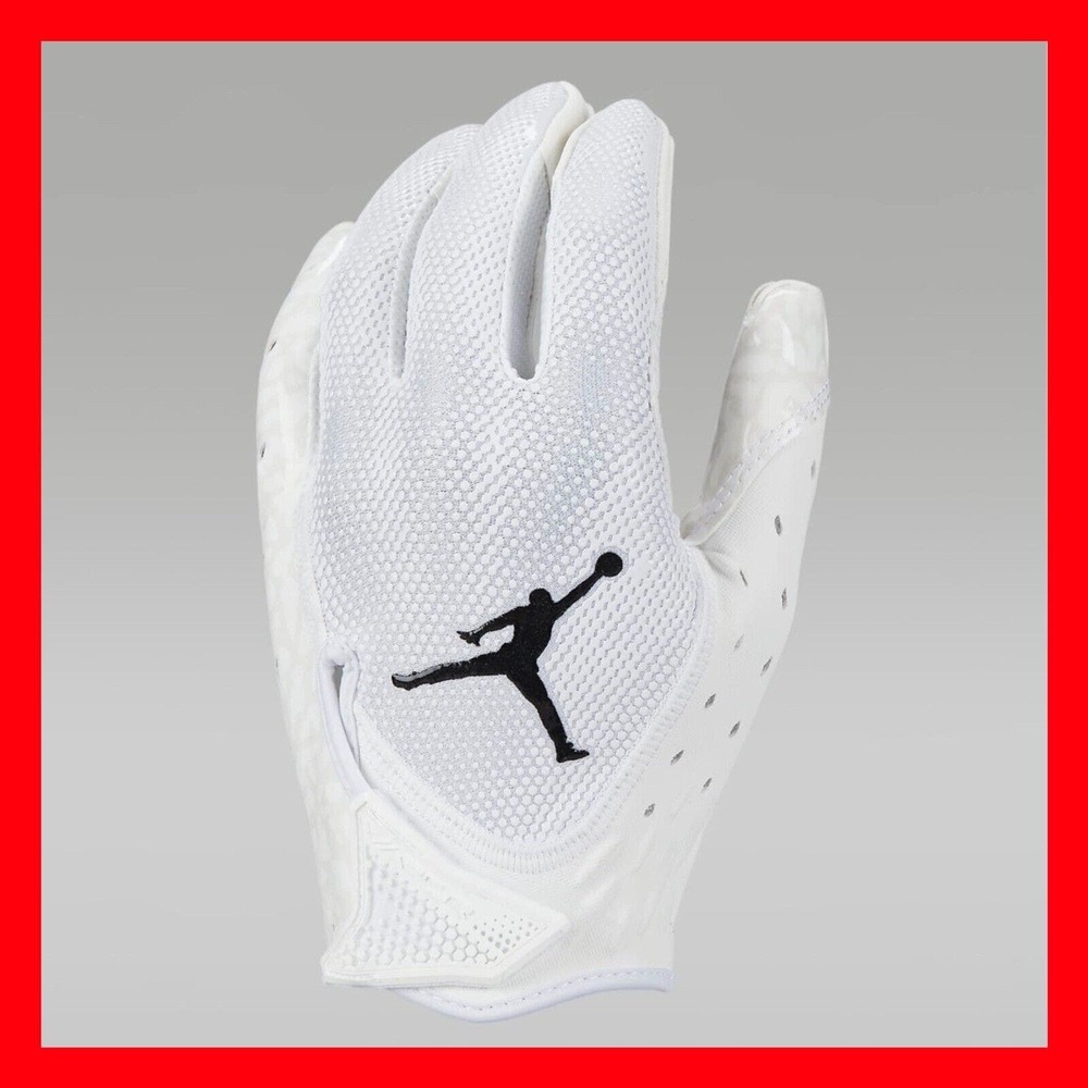 Nike Air Jordan Jet 7.0 Football Receiver Gloves Black White - Men's Size XL